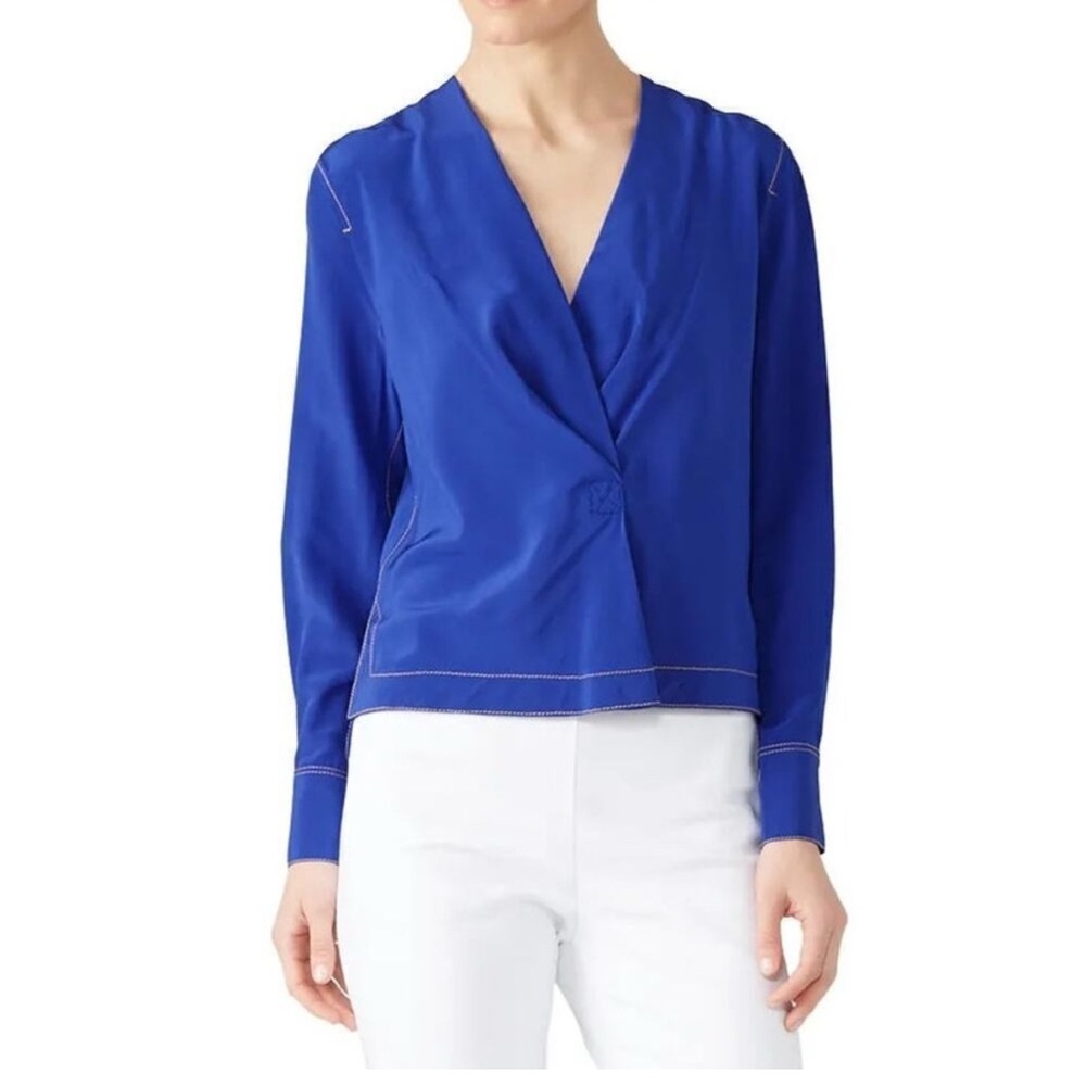 Rag & Bone Royal Blue V-Neck Blouse M